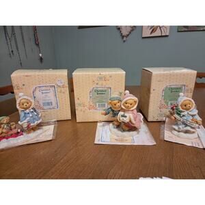 Cherished Teddies Holiday Christmas Series Lot of 3 Mary Keith Deborah Grace